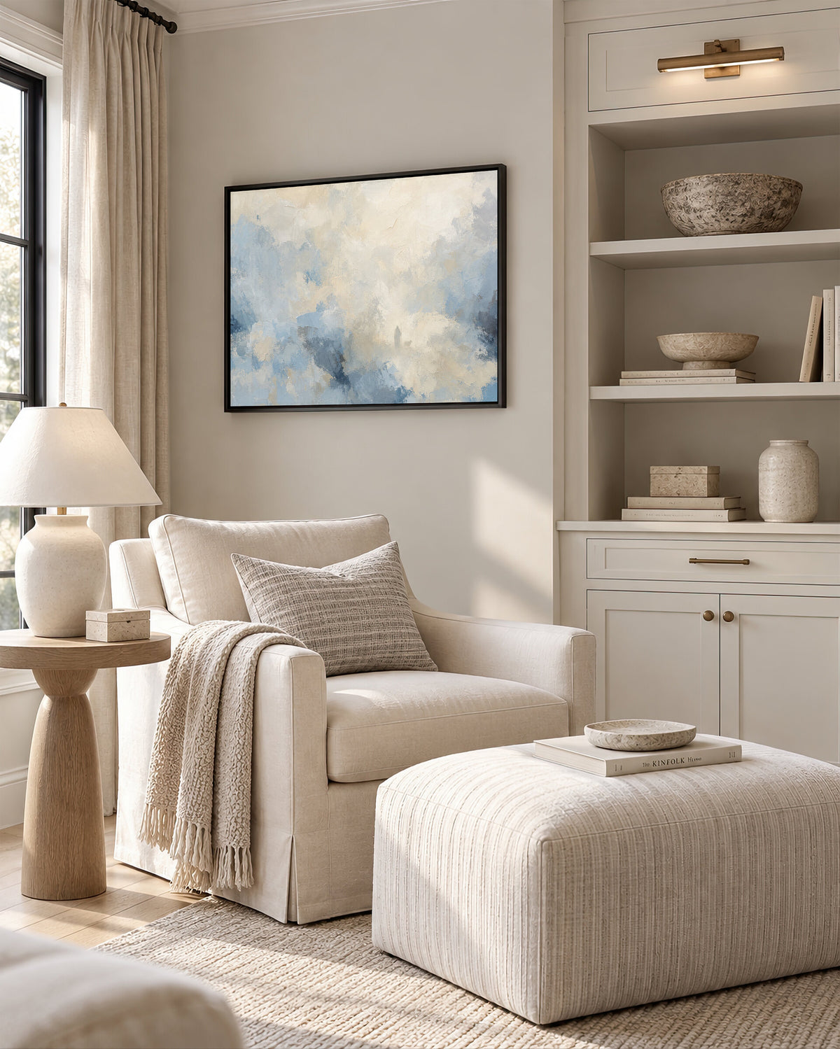Good Shepherd Blue Ivory wall art