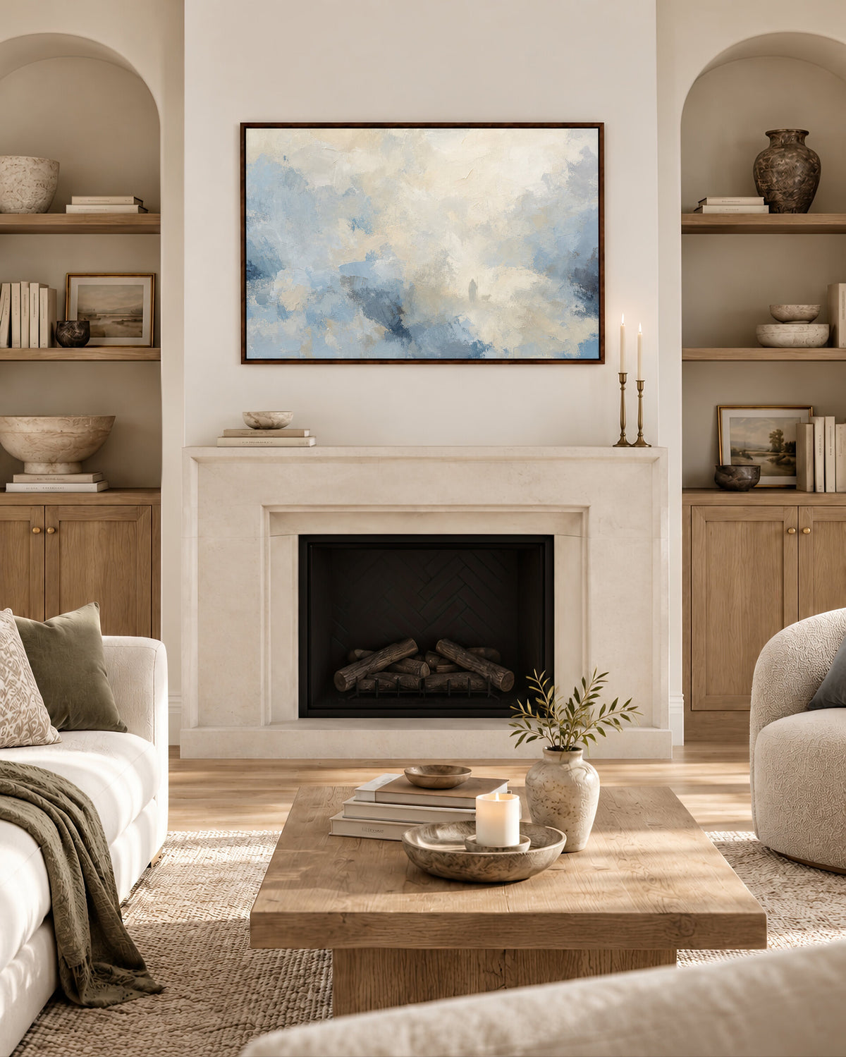 Good Shepherd Blue Ivory wall art