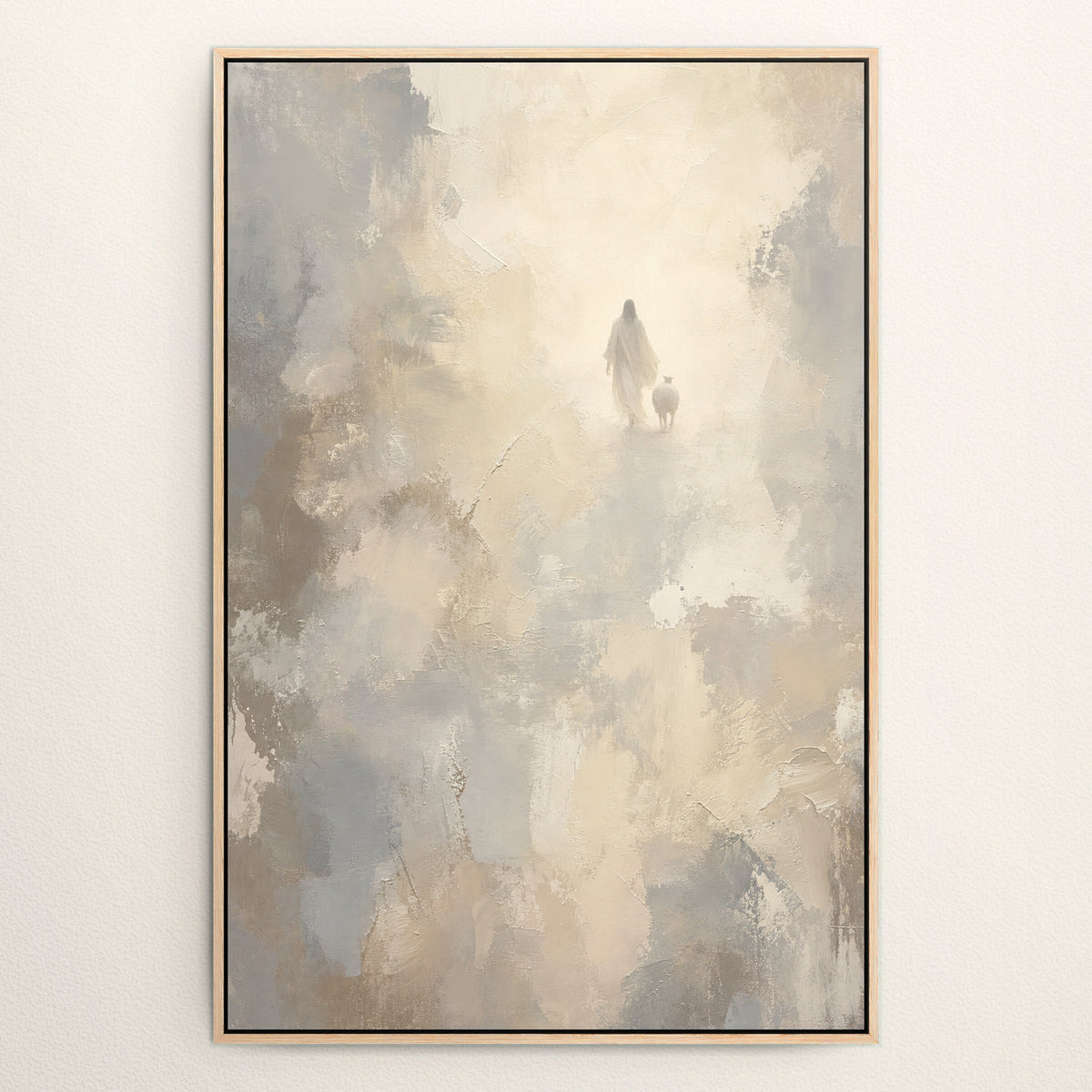 Good Shepherd Stone Grey wall art
