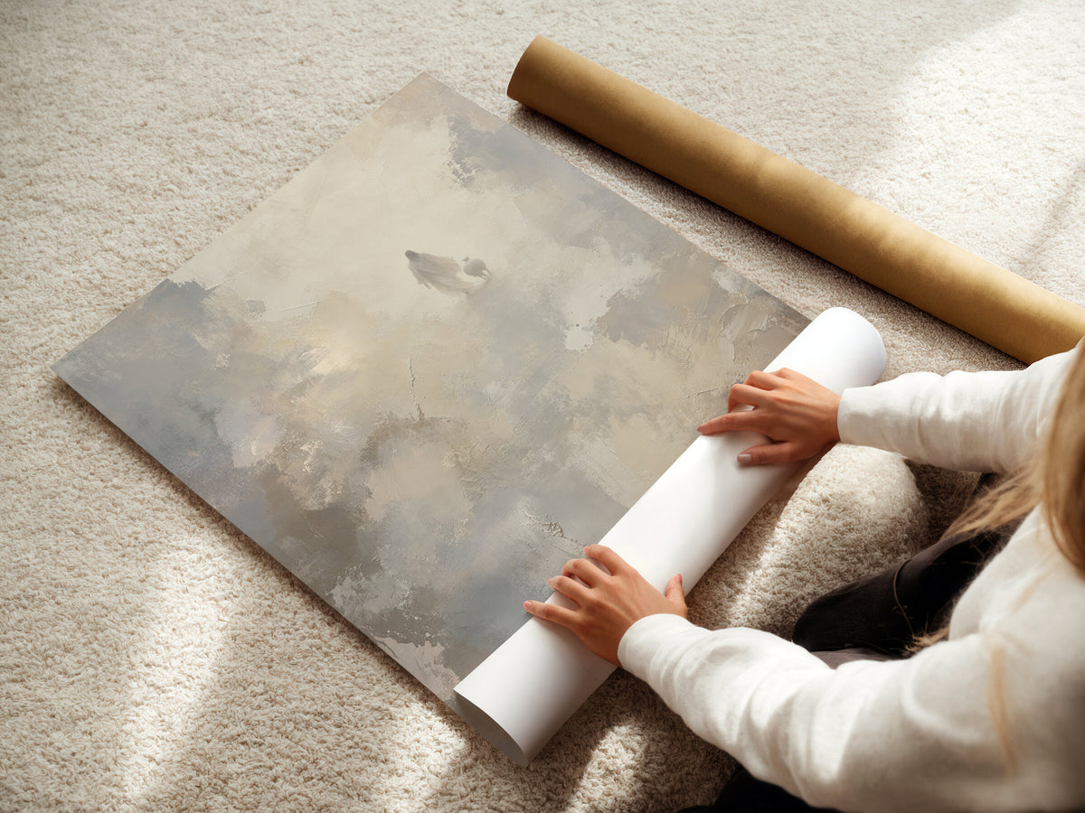 Good Shepherd Stone Grey wall art