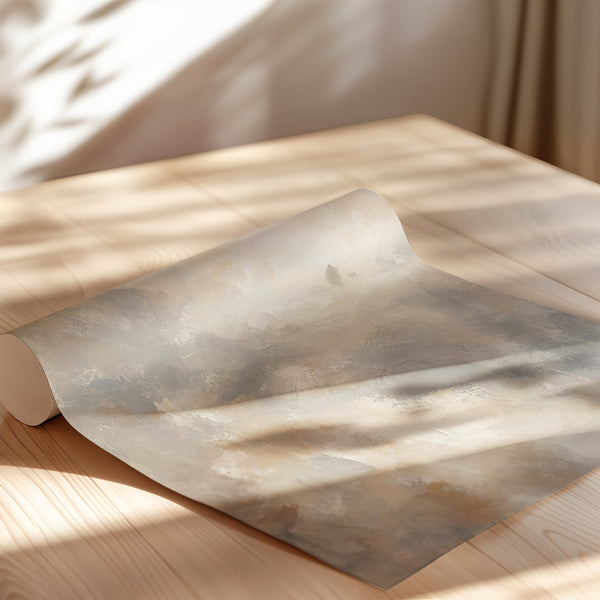 Good Shepherd Greige Taupe paper print