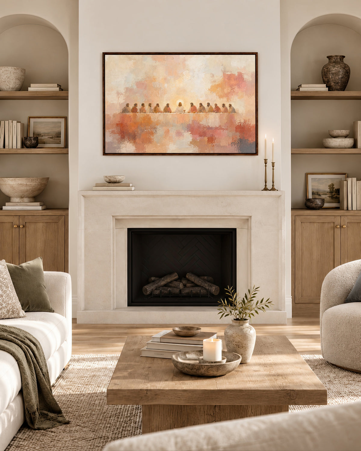 Last Supper Warm Neutral wall art