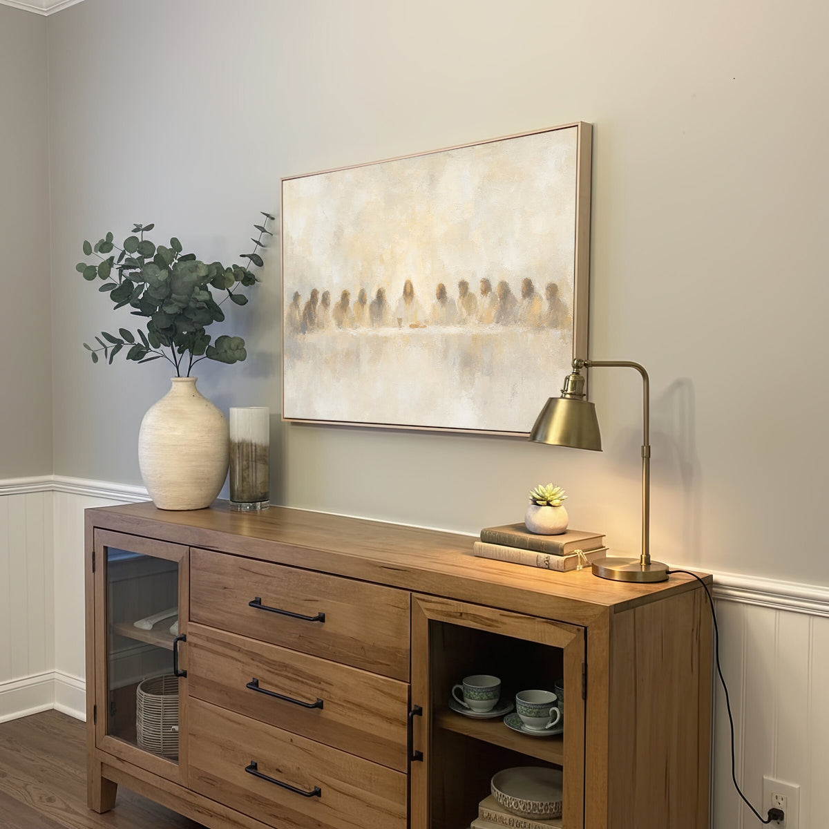 Last Supper Neutral Beige wall art
