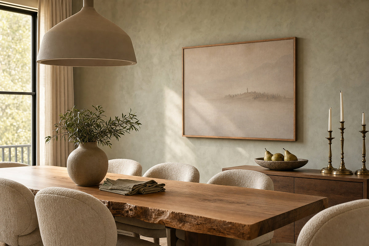 Distant City in the Mist wall art