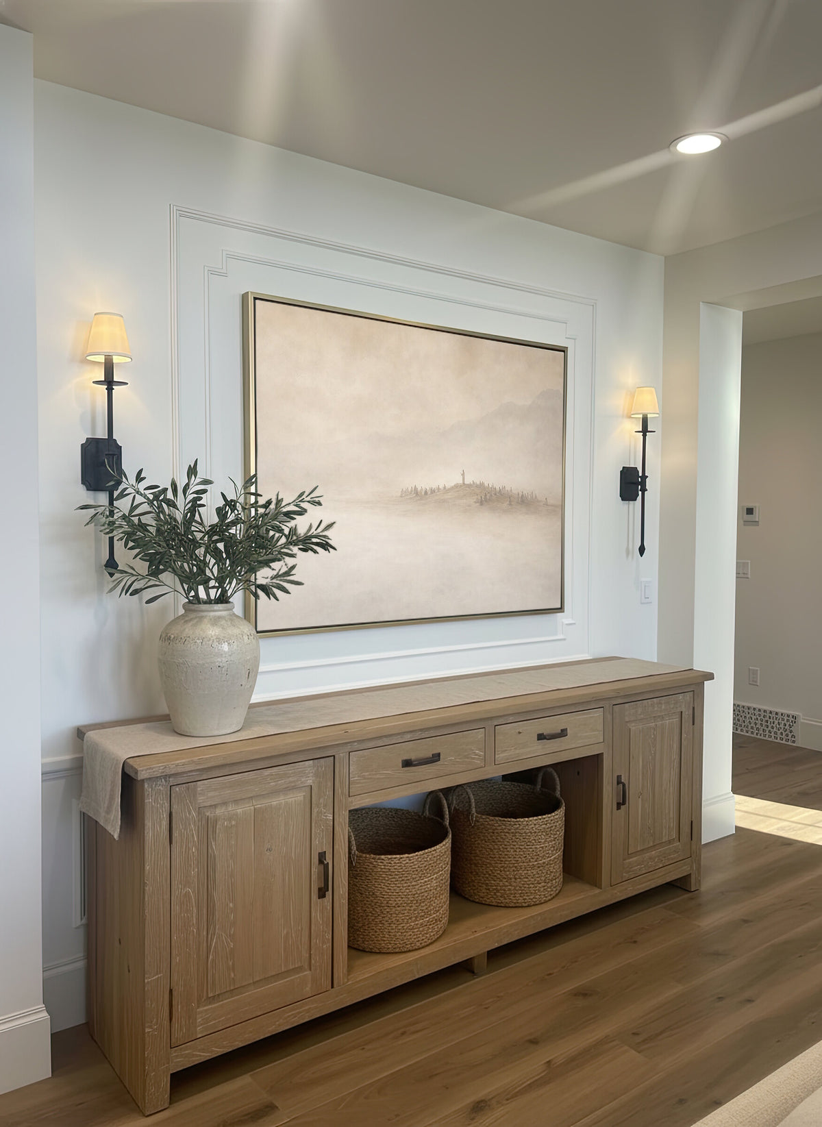 Distant City in the Mist wall art