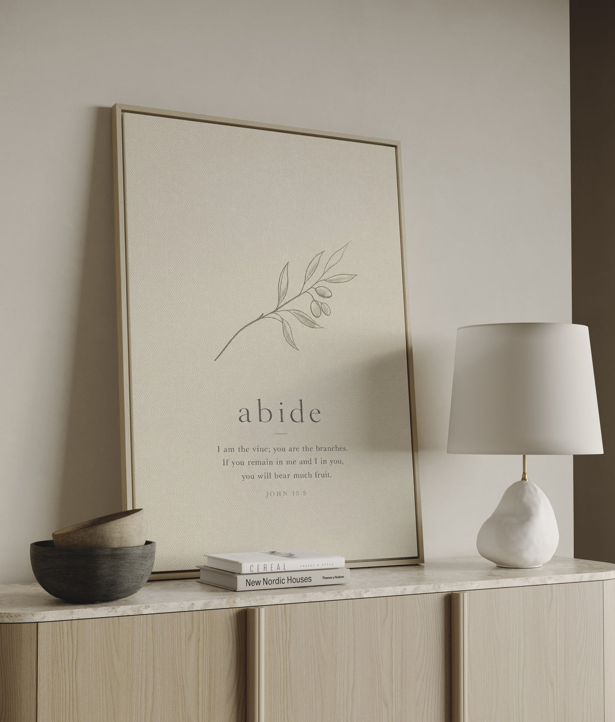 Abide — John 15:5 wall art