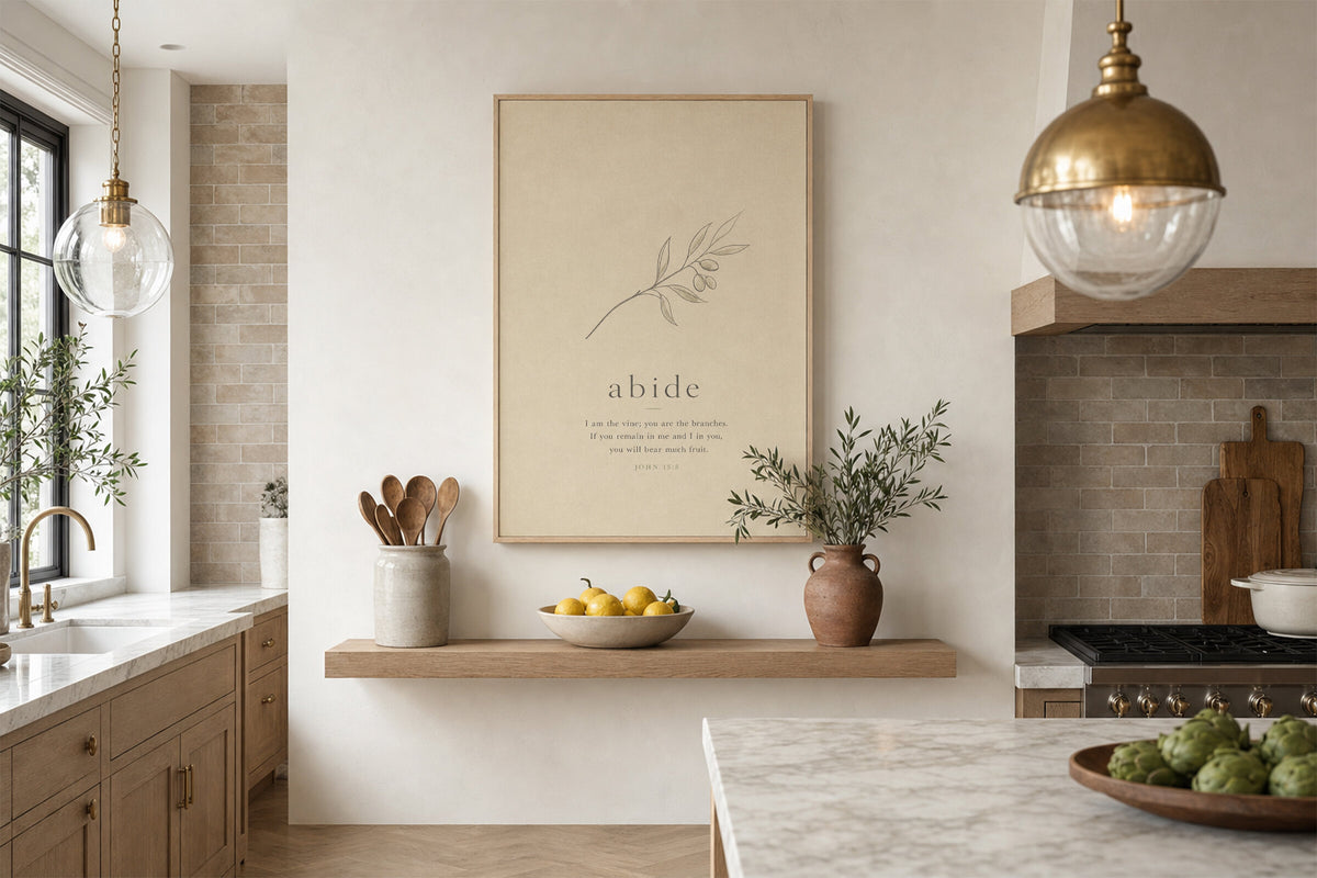 Abide — John 15:5 wall art