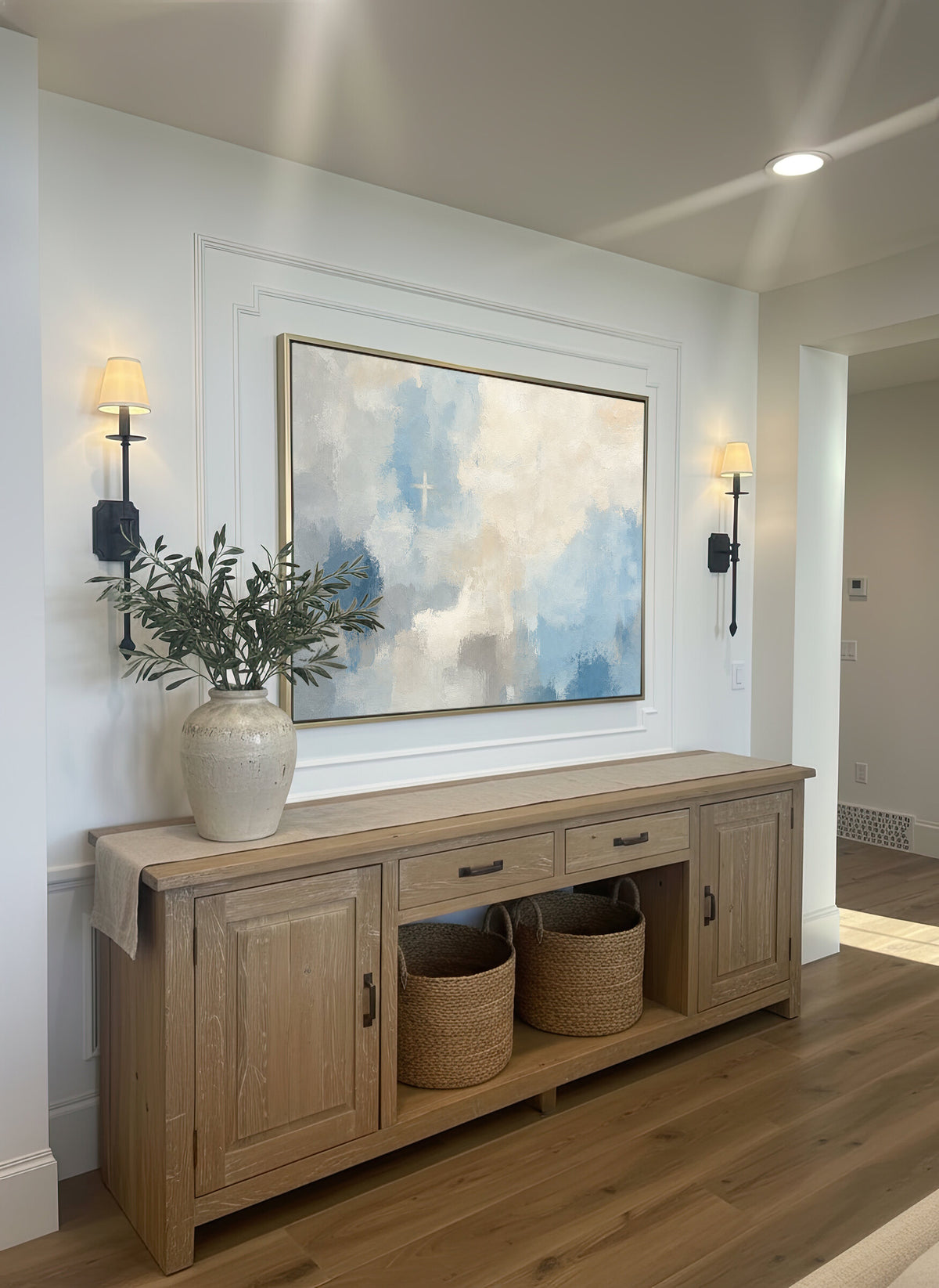 Blue Cross wall art