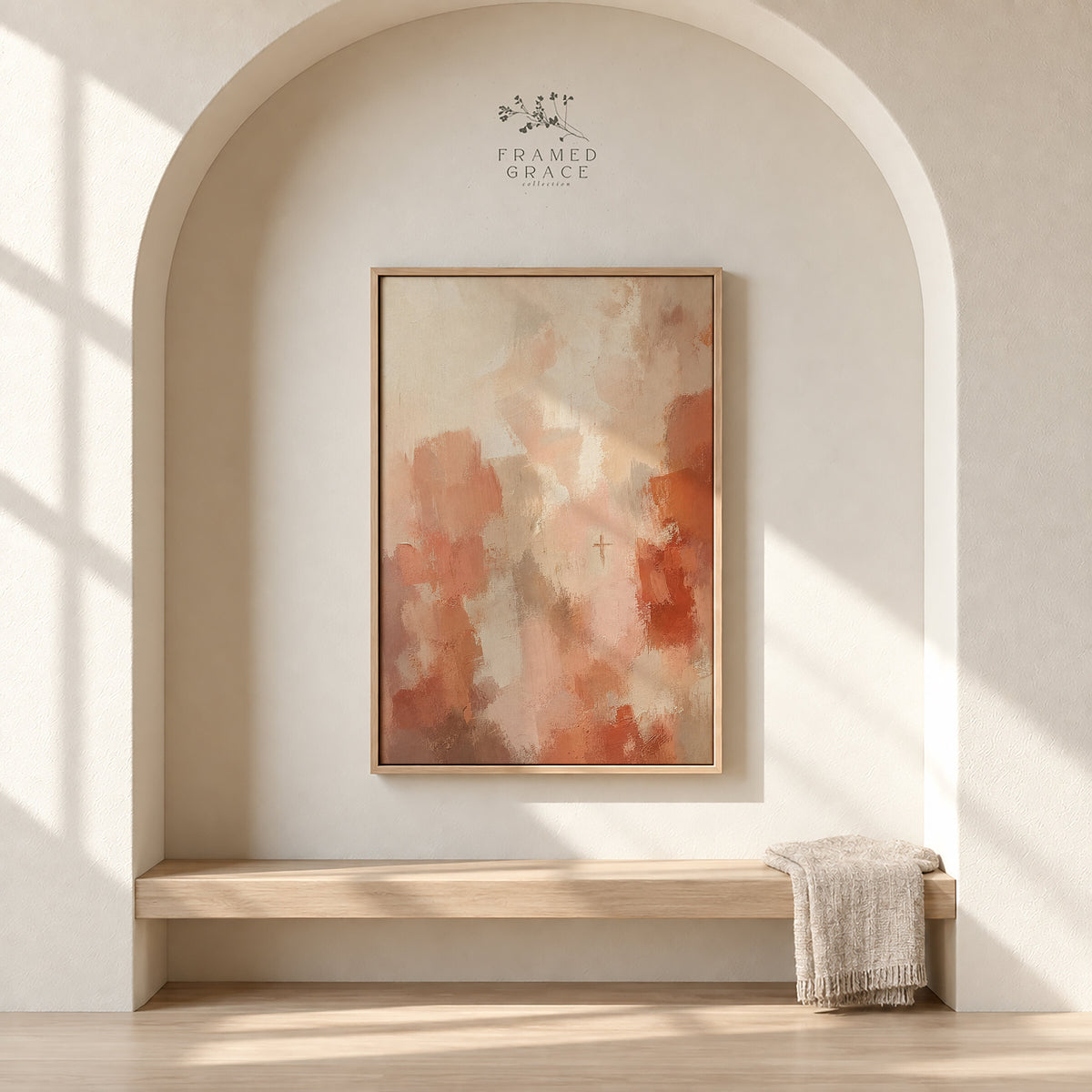Cross Terracotta Clay wall art