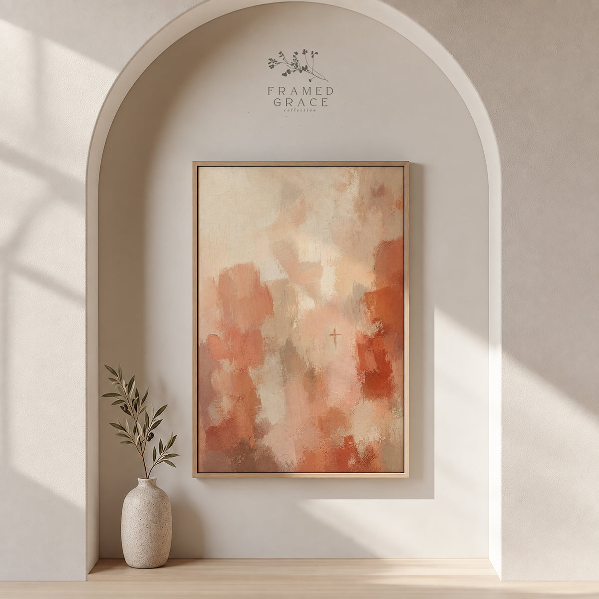 Cross Terracotta Clay wall art