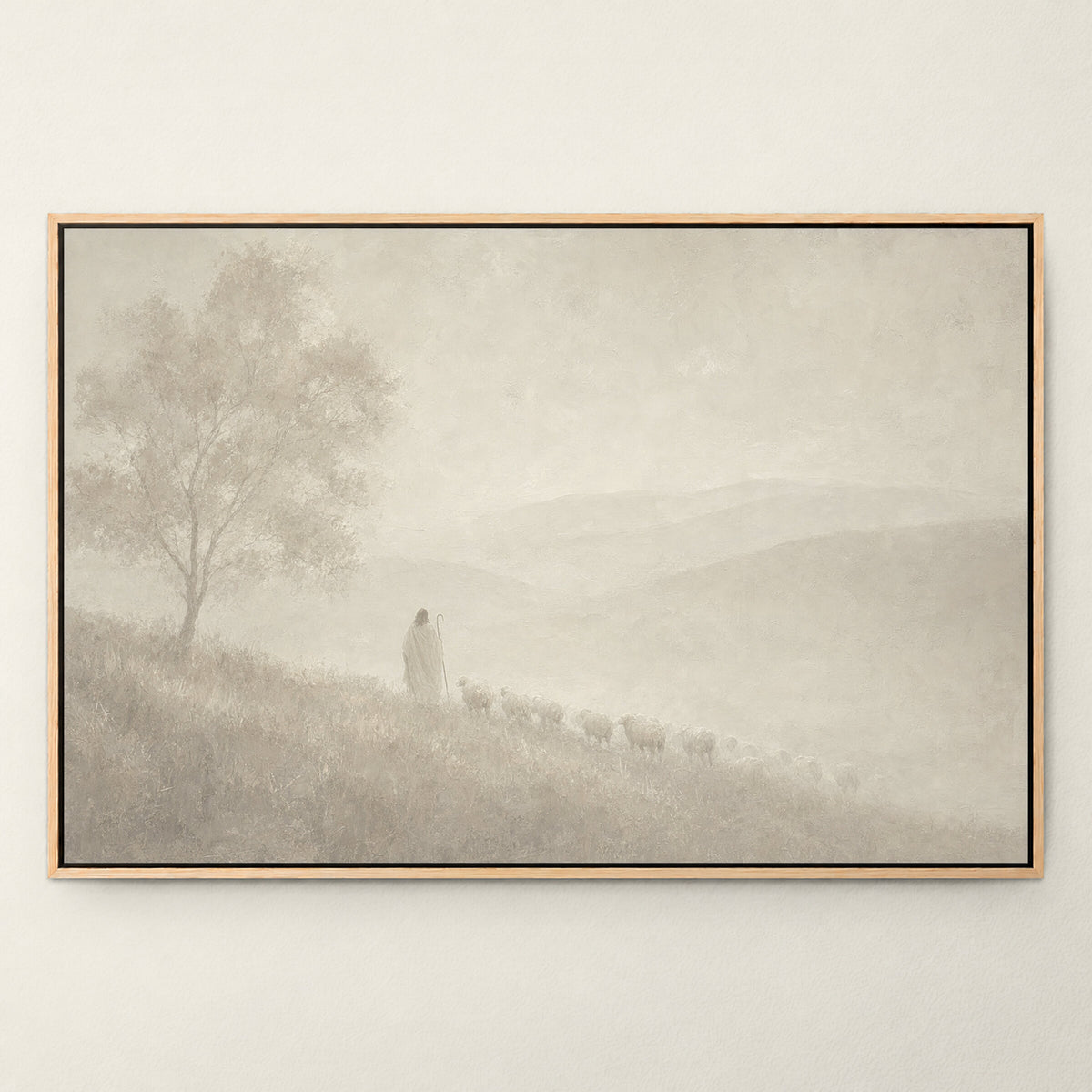 Good Shepherd Neutral Beige wall art