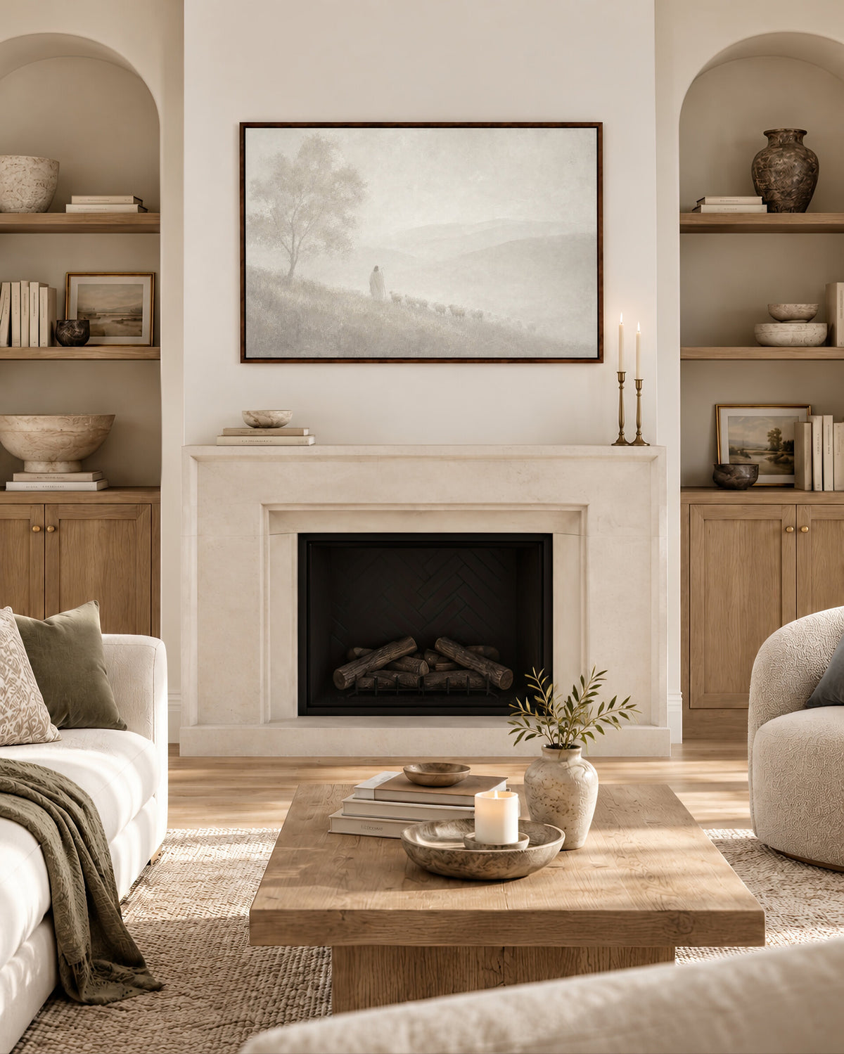 Good Shepherd Neutral Beige wall art