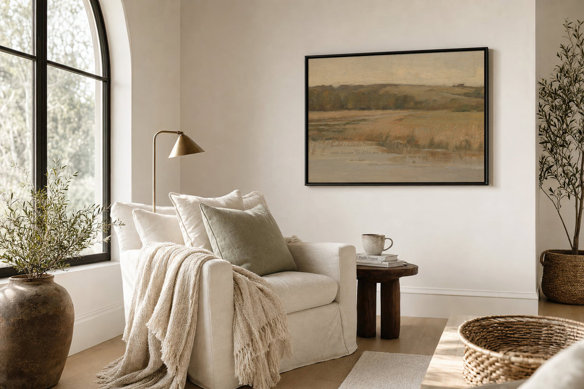 Wetland and Distant Hills wall art