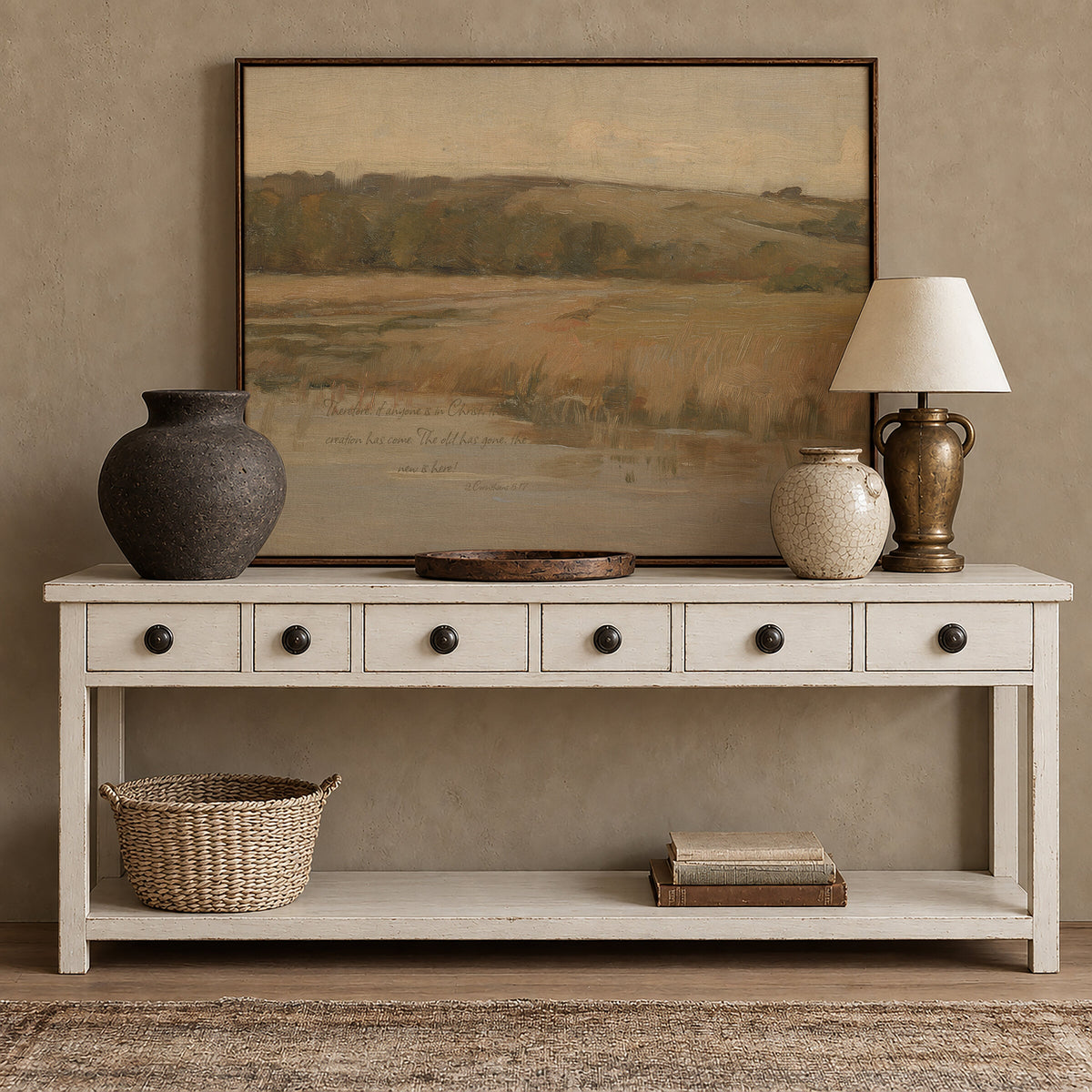 Wetland and Distant Hills wall art