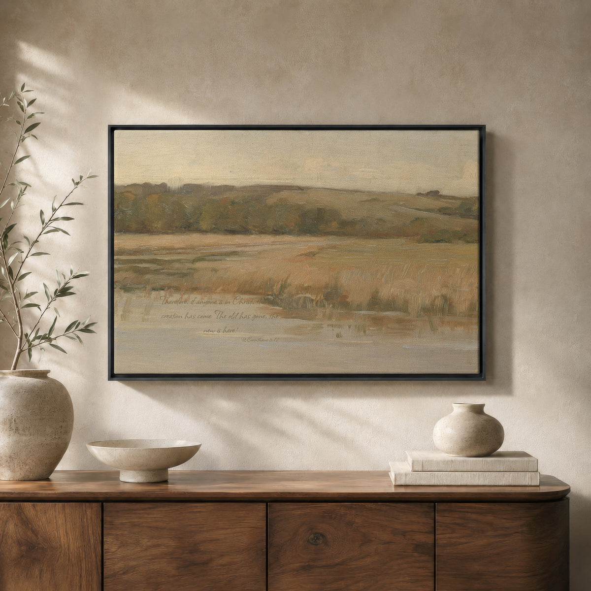 Wetland and Distant Hills wall art