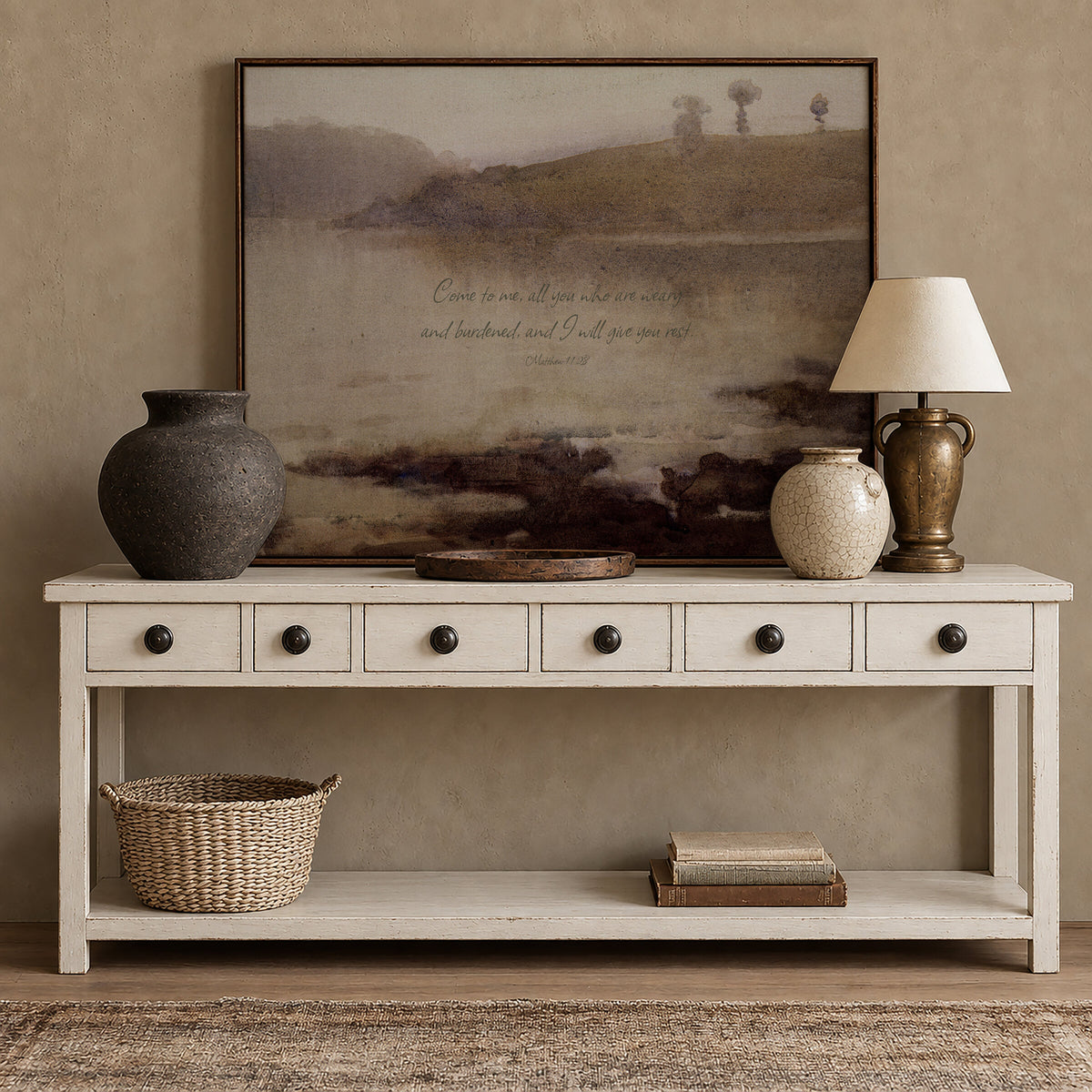 Quiet Grey Lake wall art