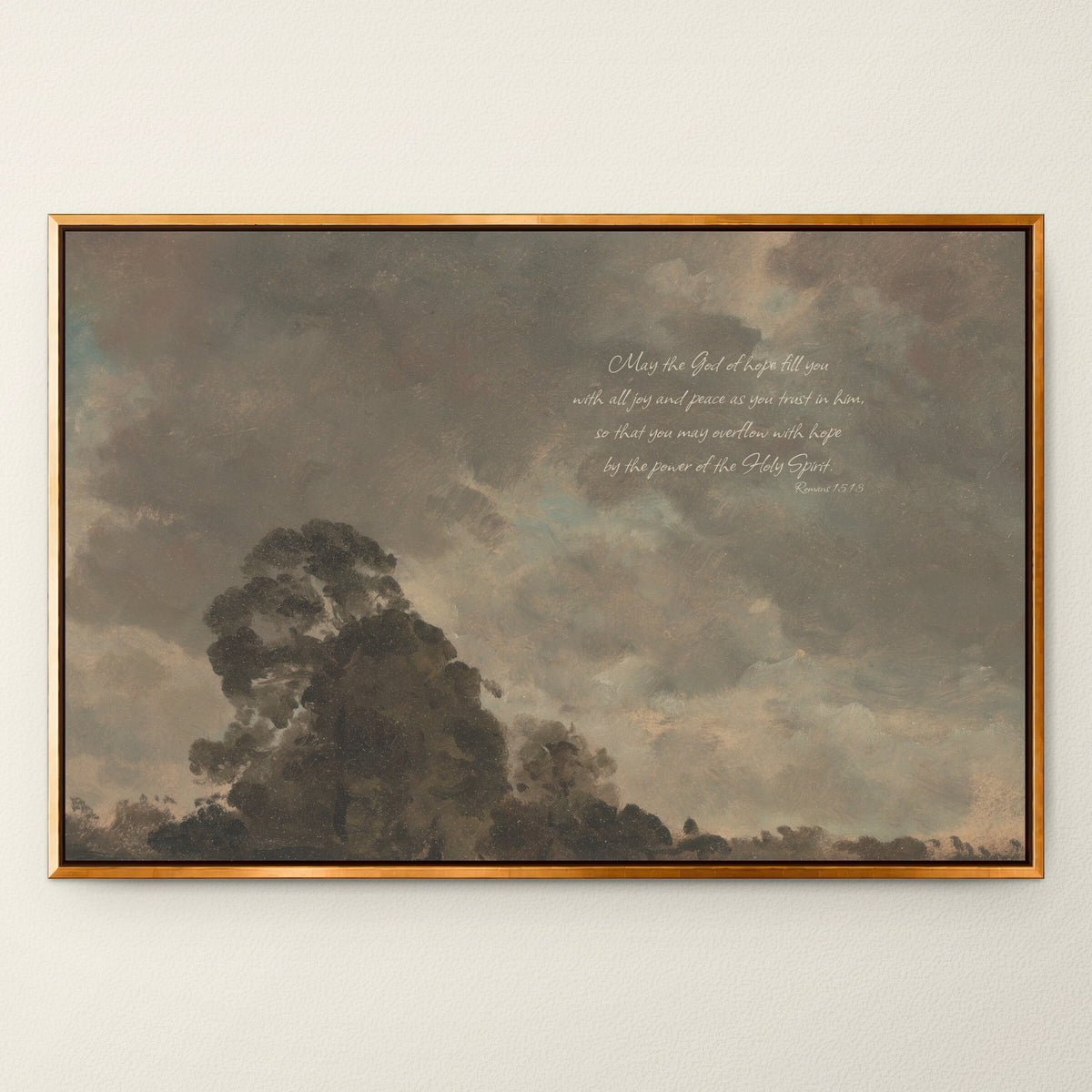 Oak Beneath Dark Clouds wall art
