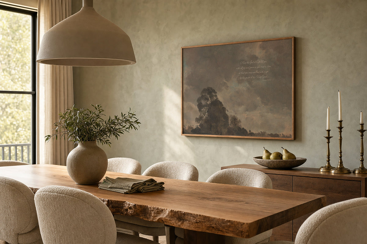 Oak Beneath Dark Clouds wall art