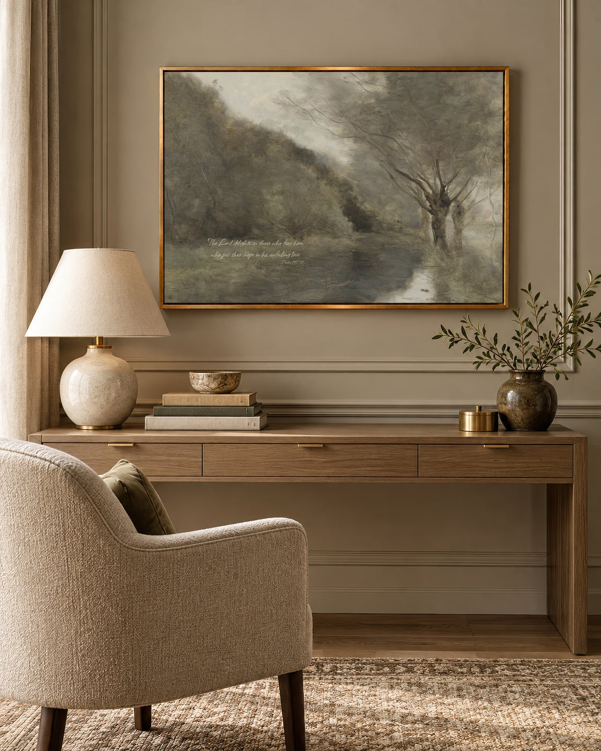 Quiet River and Bare Tree wall art