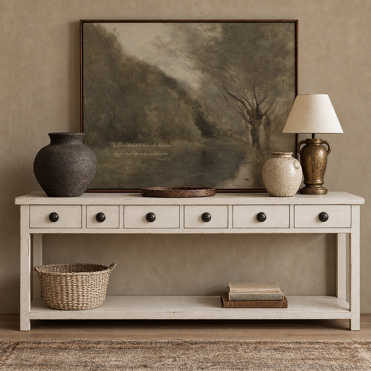 Quiet River and Bare Tree wall art