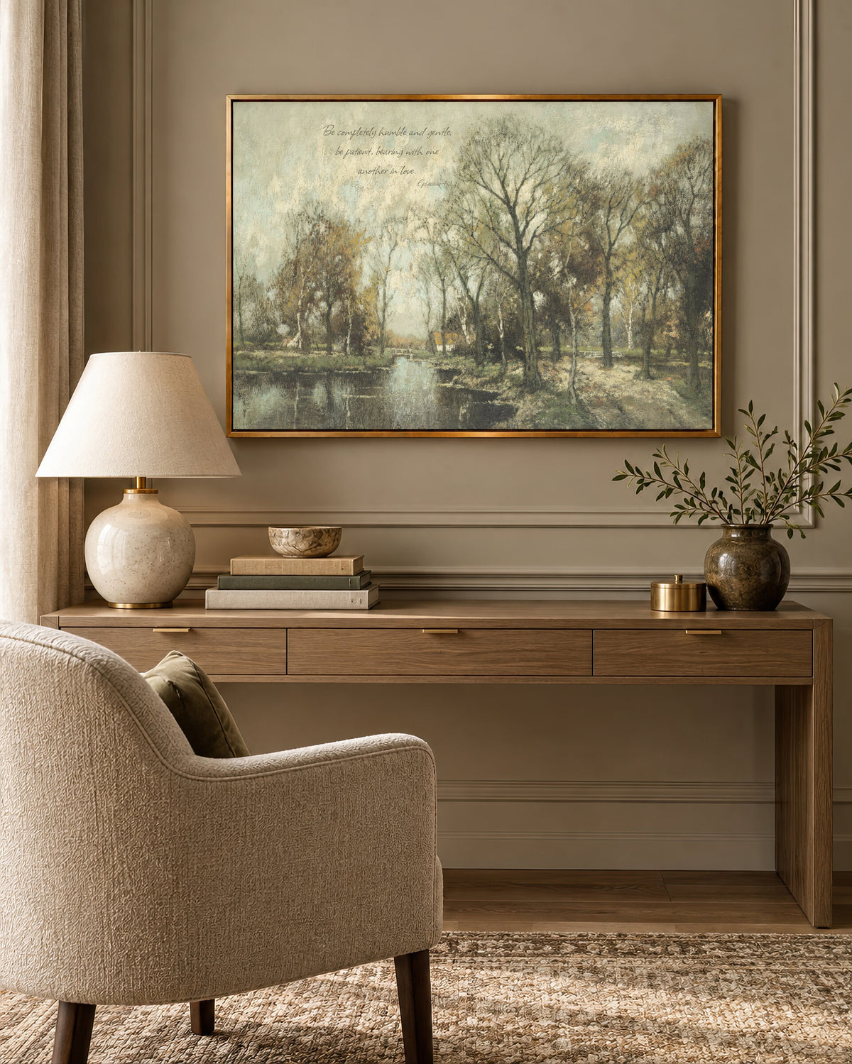 Flooded Woodland River wall art