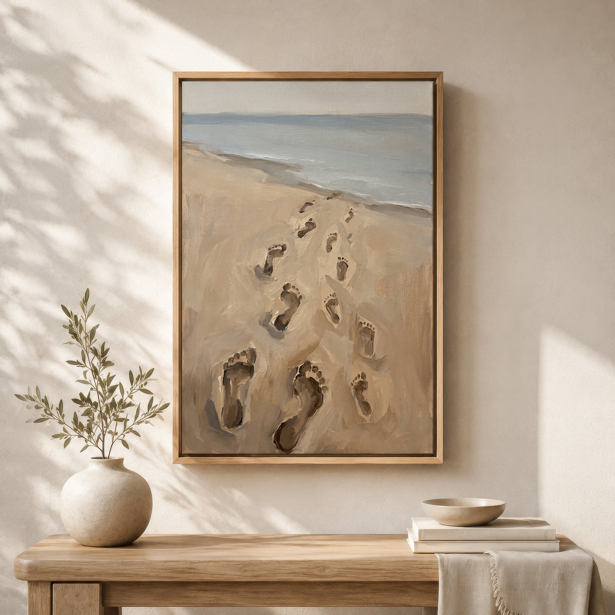 Footprints Coastal Sand wall art