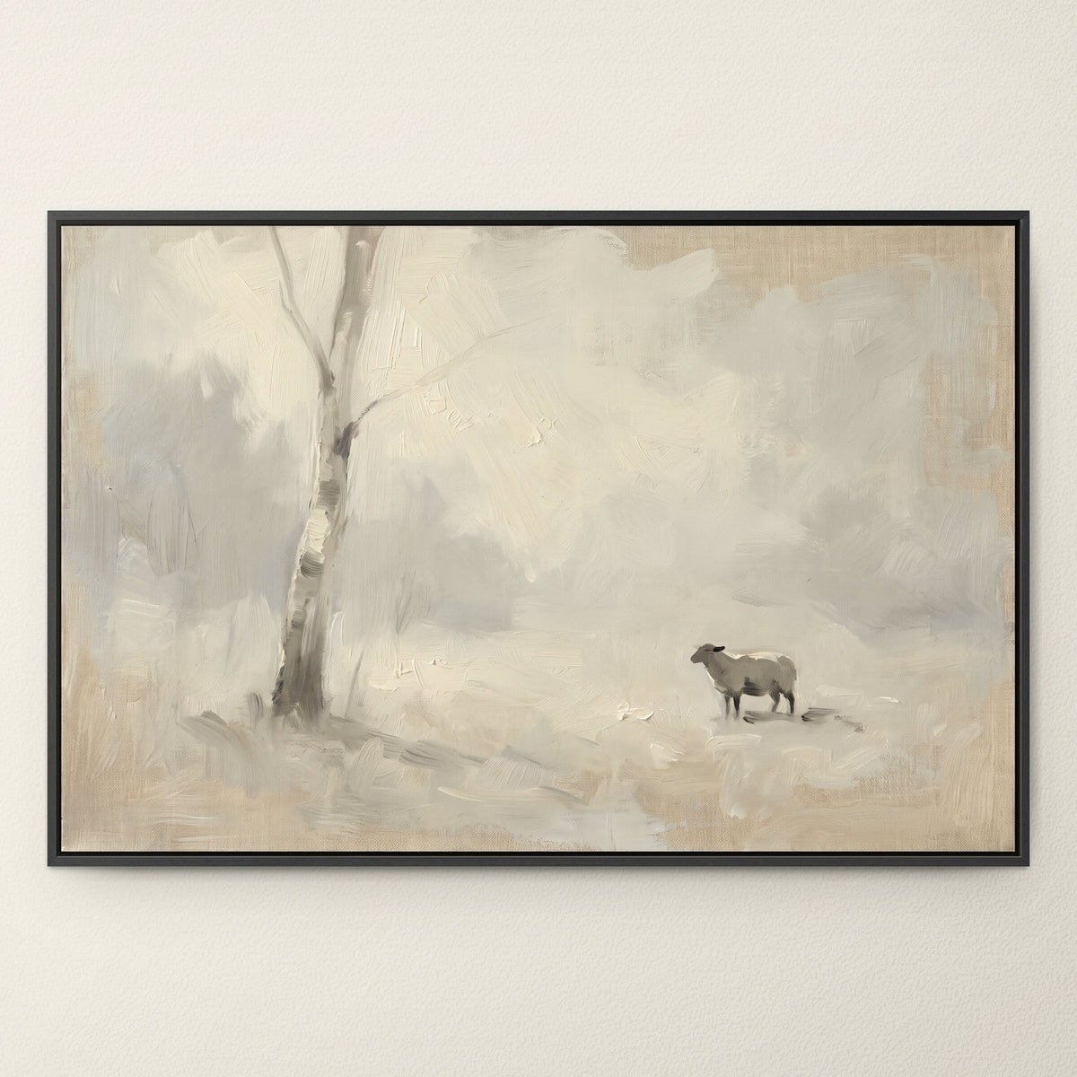 Birch and Sheep wall art