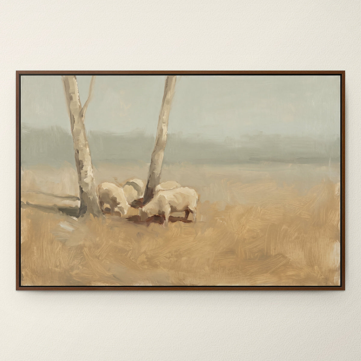 Flock Between Birches wall art