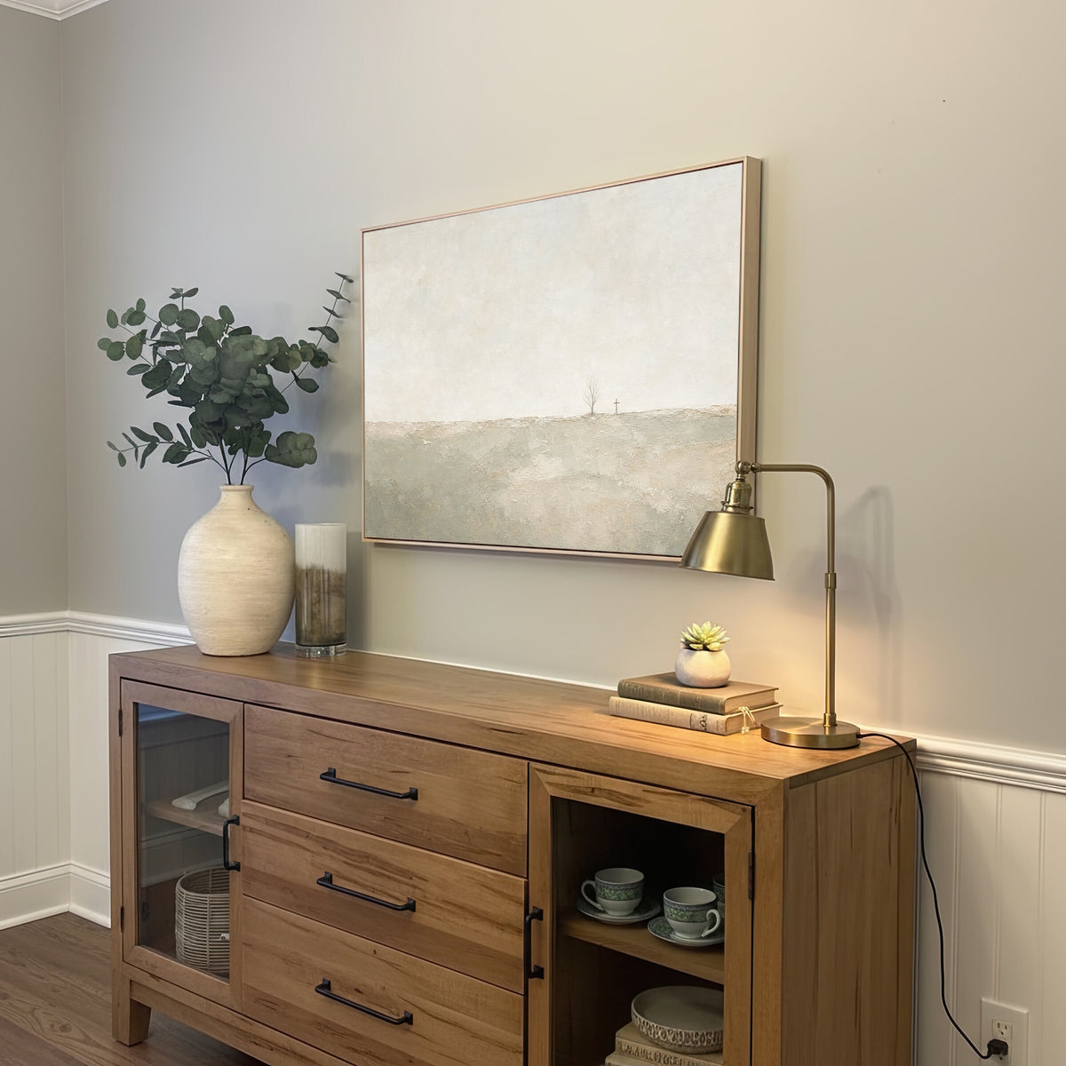 Lone Tree Cross Neutral wall art