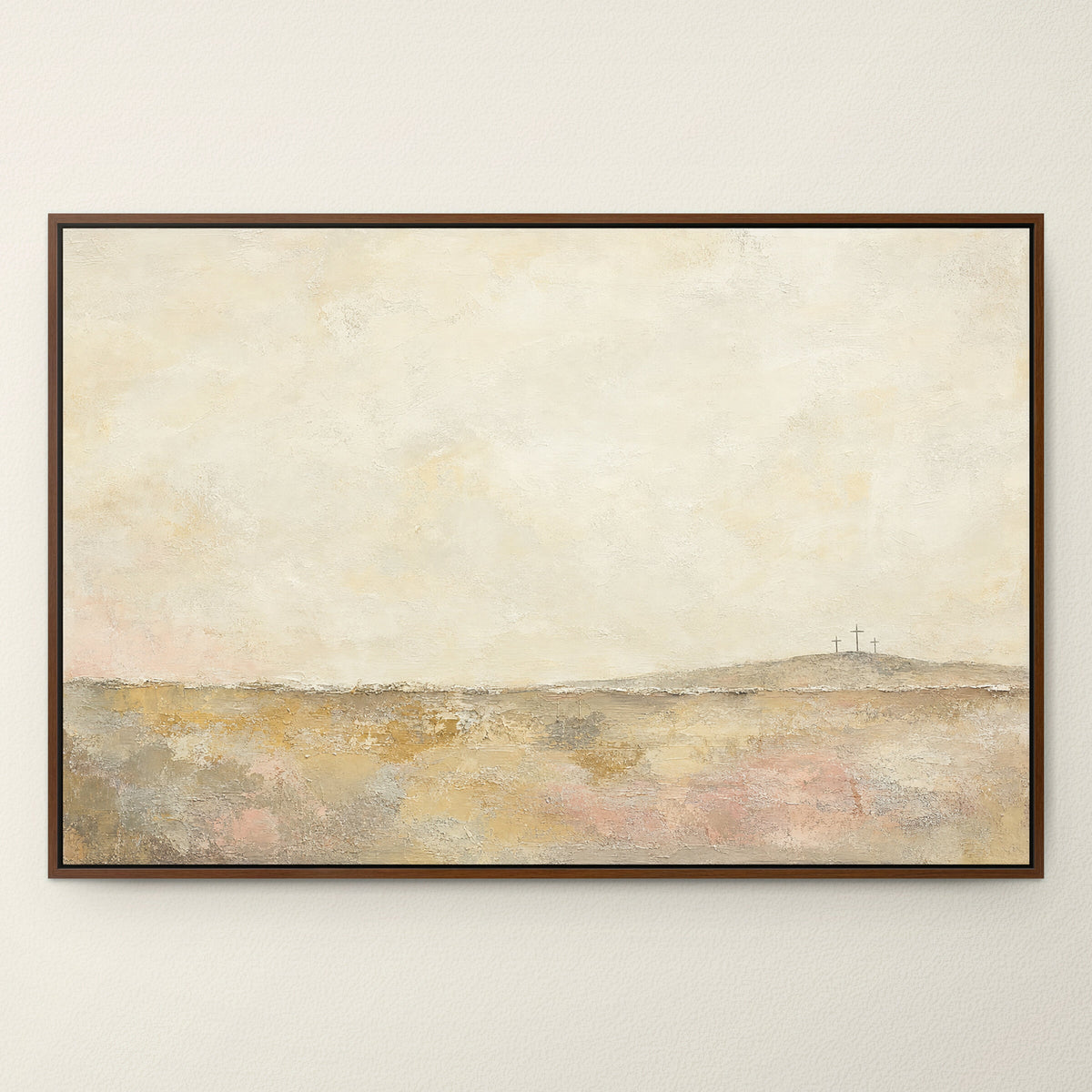 Three Crosses Gold wall art