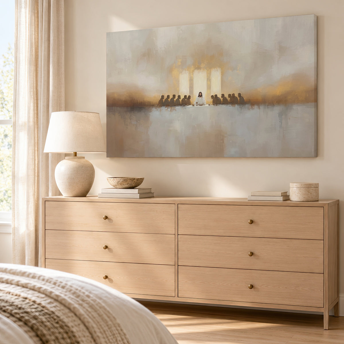 Last Supper Golden Windows wall art