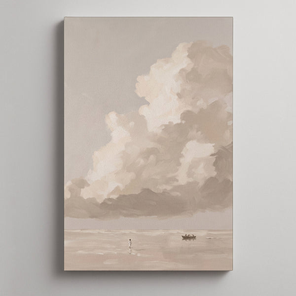 One Cloud Over the Water as an unframed canvas