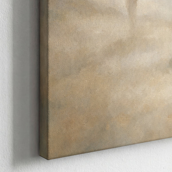Carrying the Lamb Neutral unframed canvas corner detail