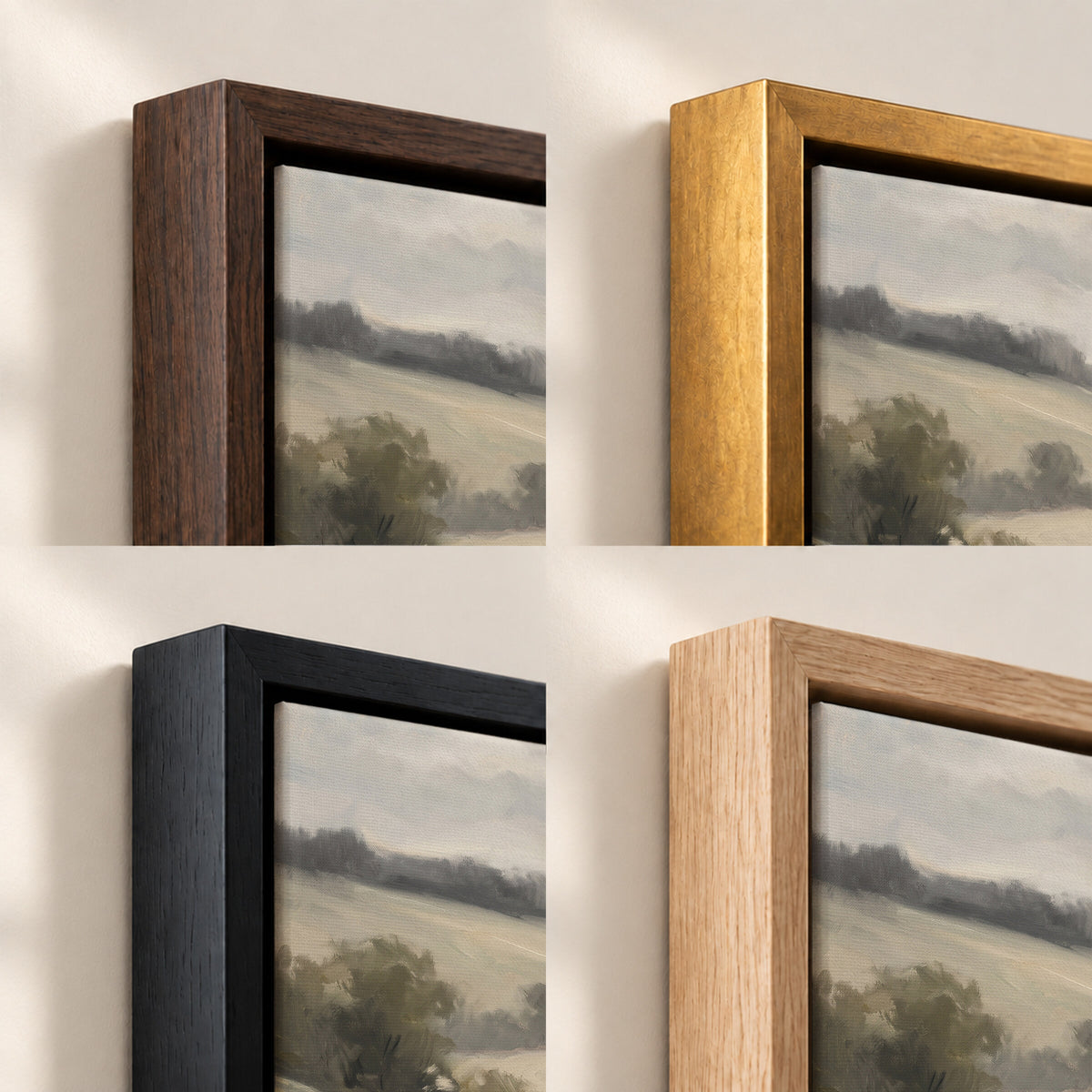 Carried Home Over the Hills frame finish options: Brown, Gold, Black and Natural
