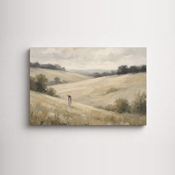 Carried Home Over the Hills as an unframed canvas