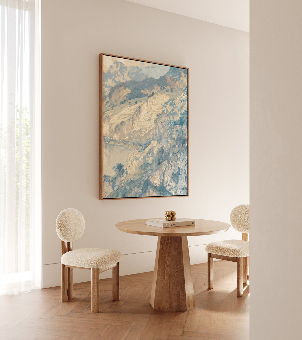 Powder Blue Mountain Valley wall art