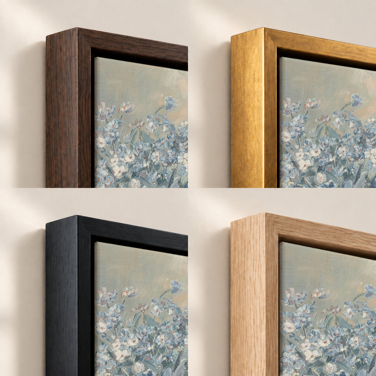 Blue Bouquet in Glass wall art