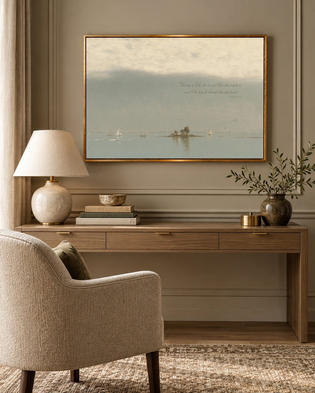 Quiet Sea and Tiny Boats wall art