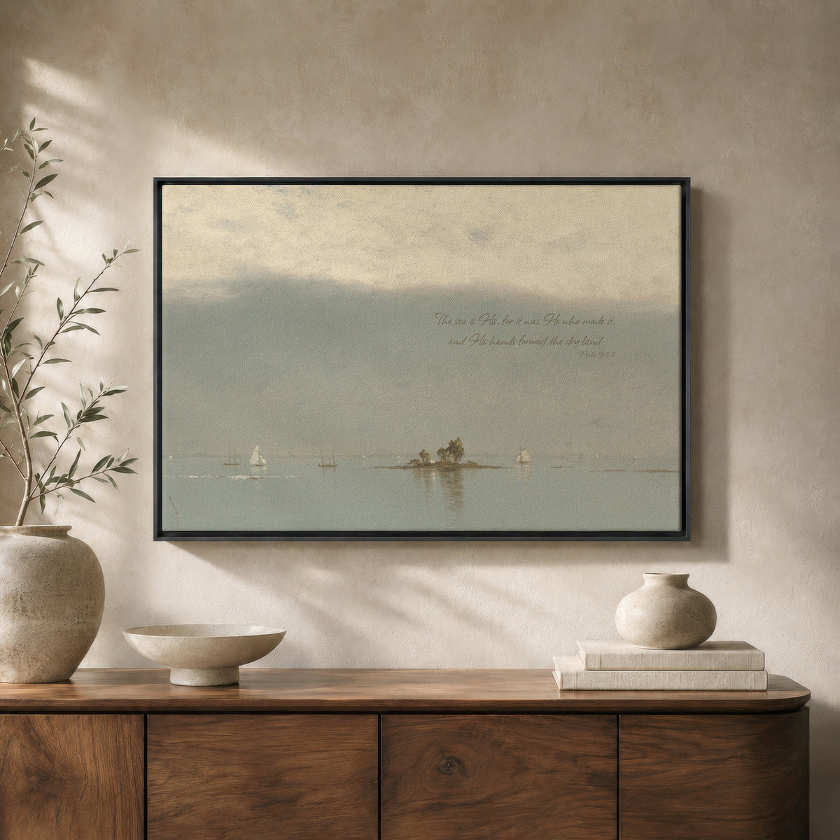 Quiet Sea and Tiny Boats wall art