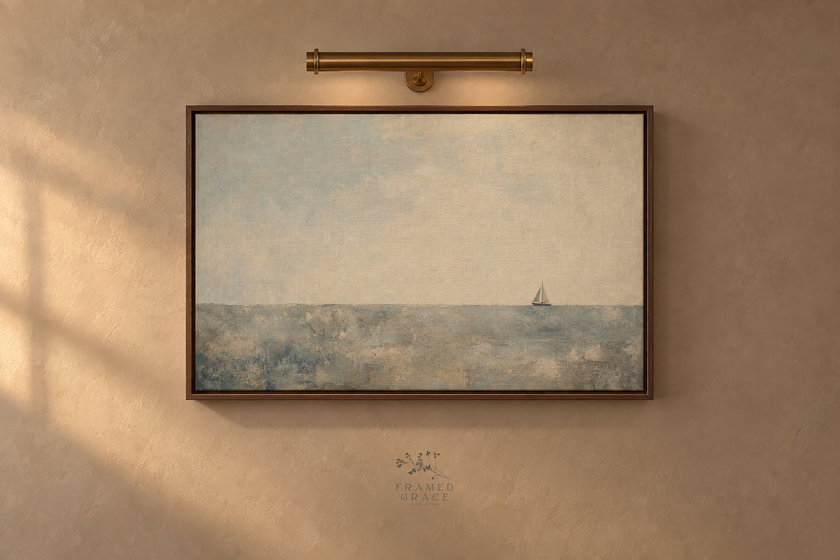 Dusty Sea Boat wall art