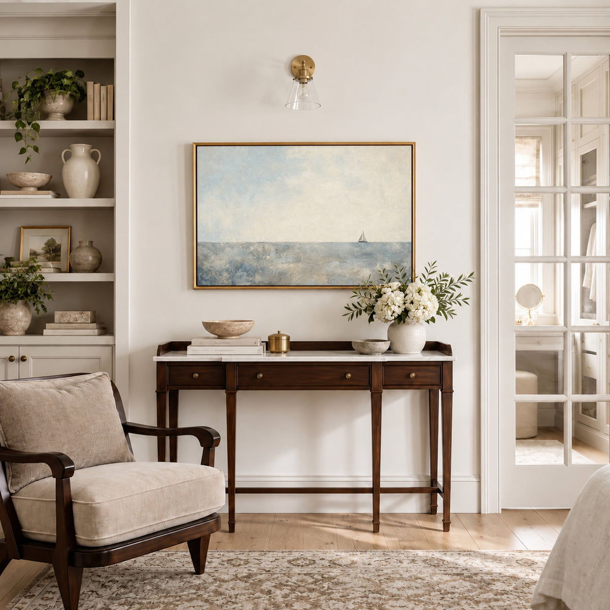 Dusty Sea Boat wall art
