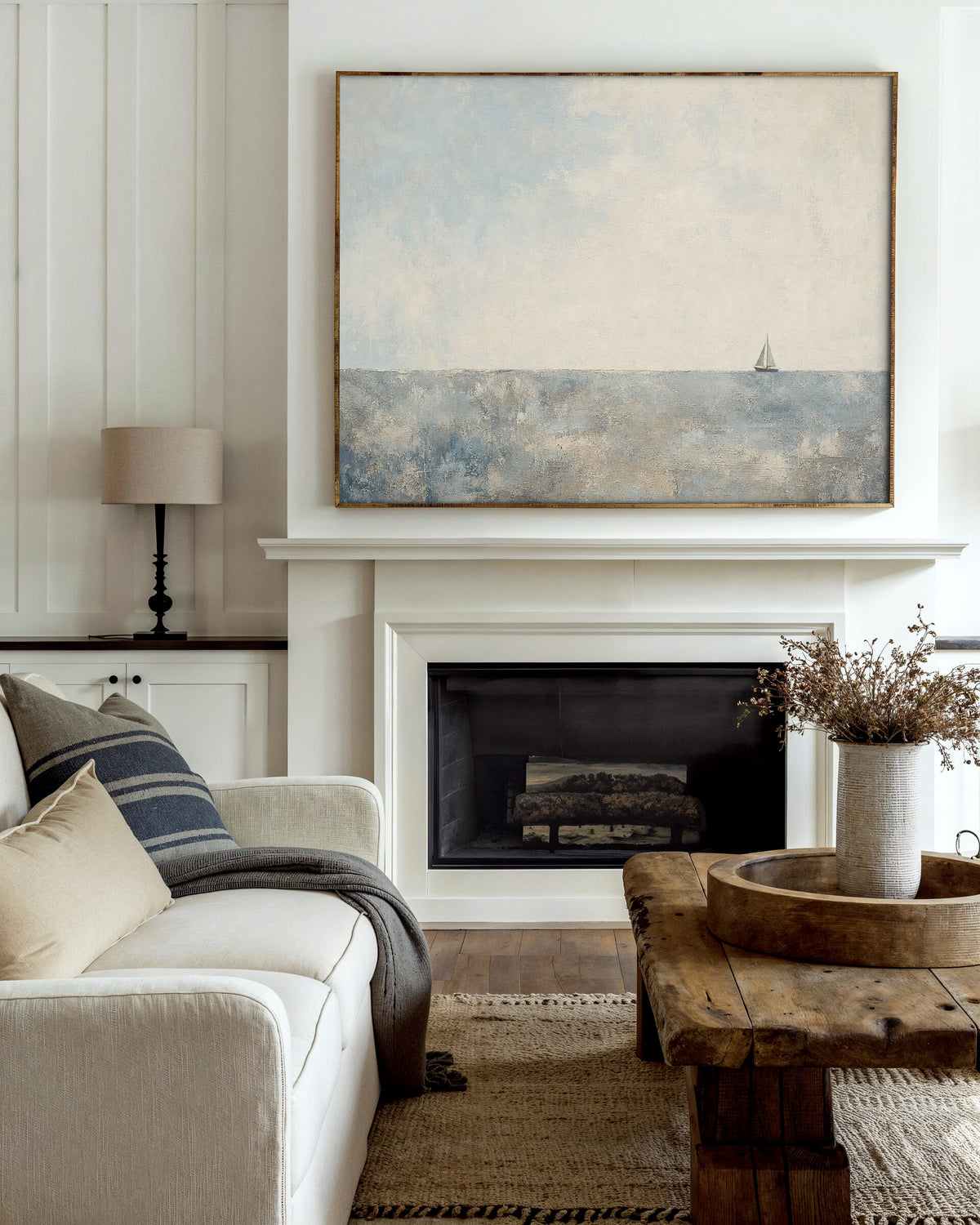 Dusty Sea Boat wall art