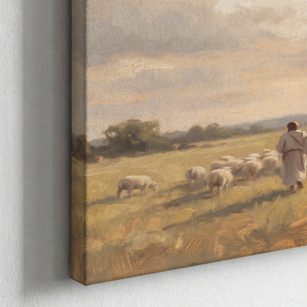 Evening Walk Home unframed canvas corner detail