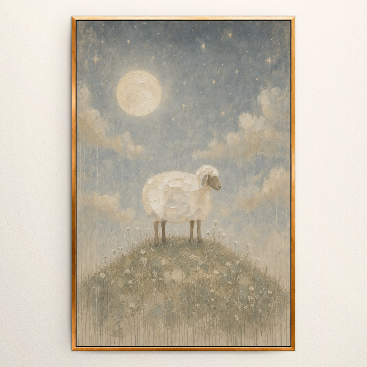Little Lamb Sage Portrait wall art