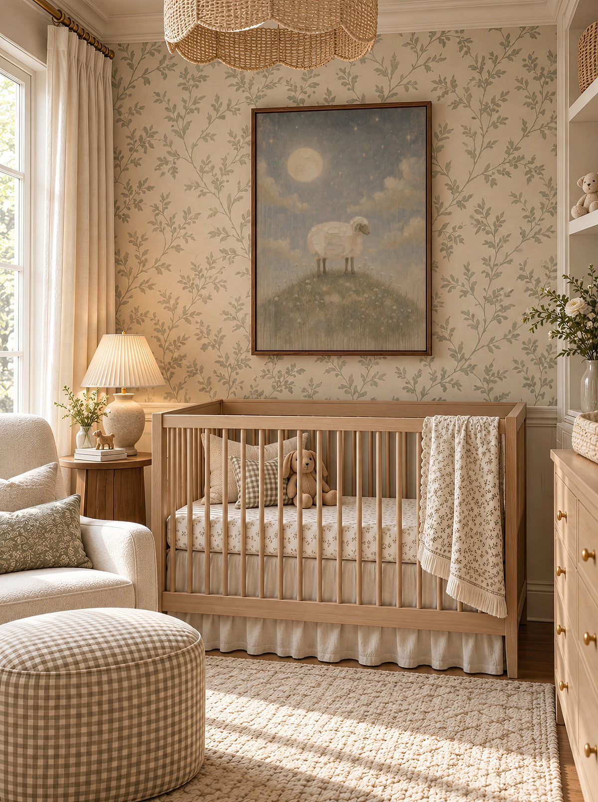Little Lamb Sage Portrait wall art