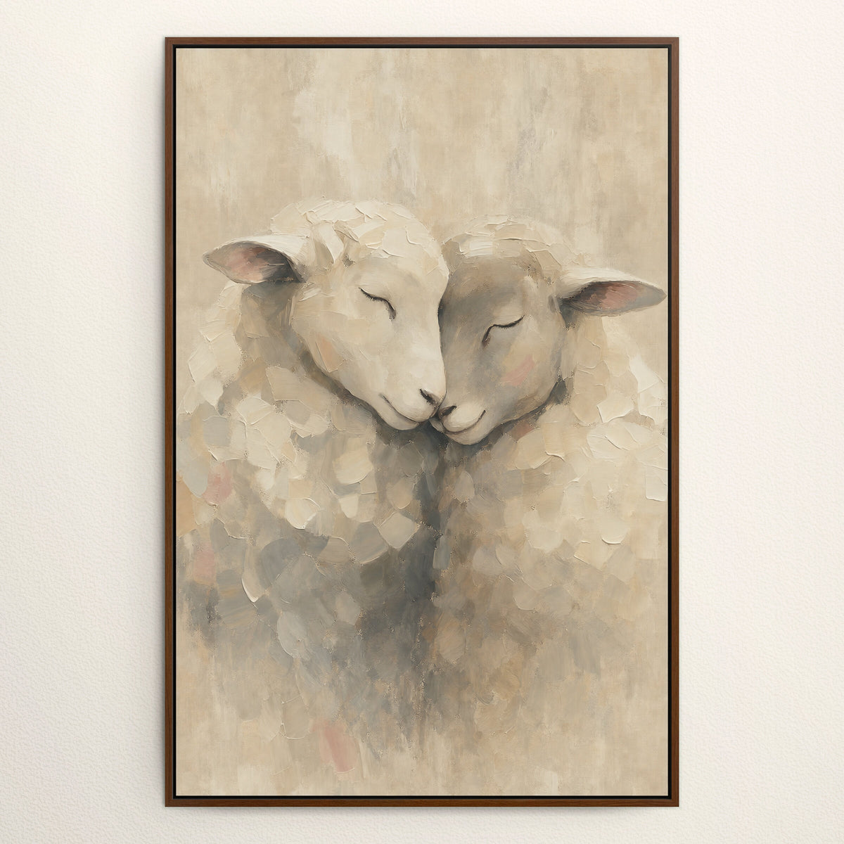 Little Lamb Blush Portrait wall art
