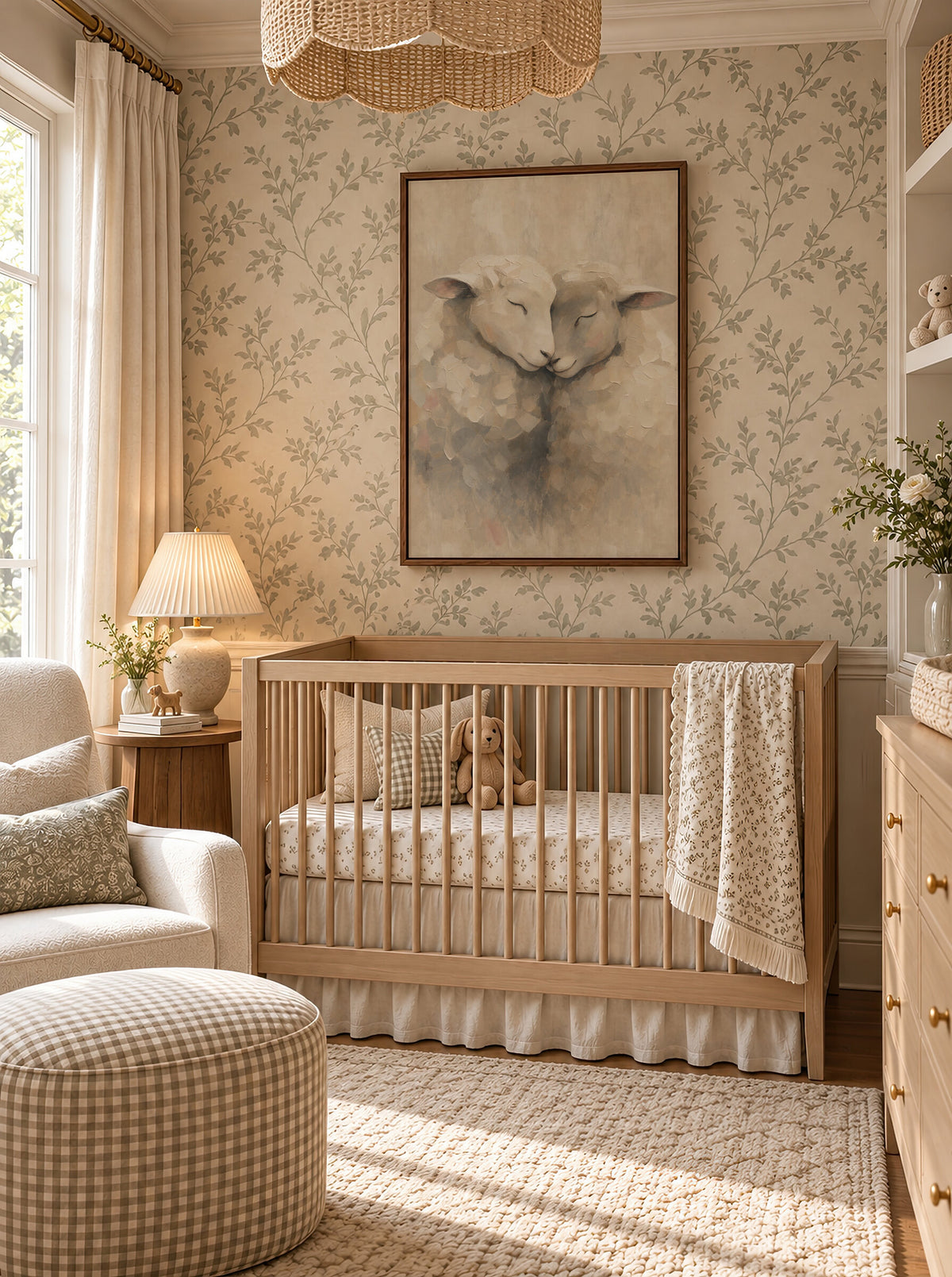 Little Lamb Blush Portrait wall art