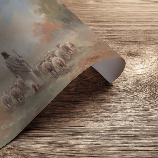 Autumn Flock from Behind printed on premium matte art paper