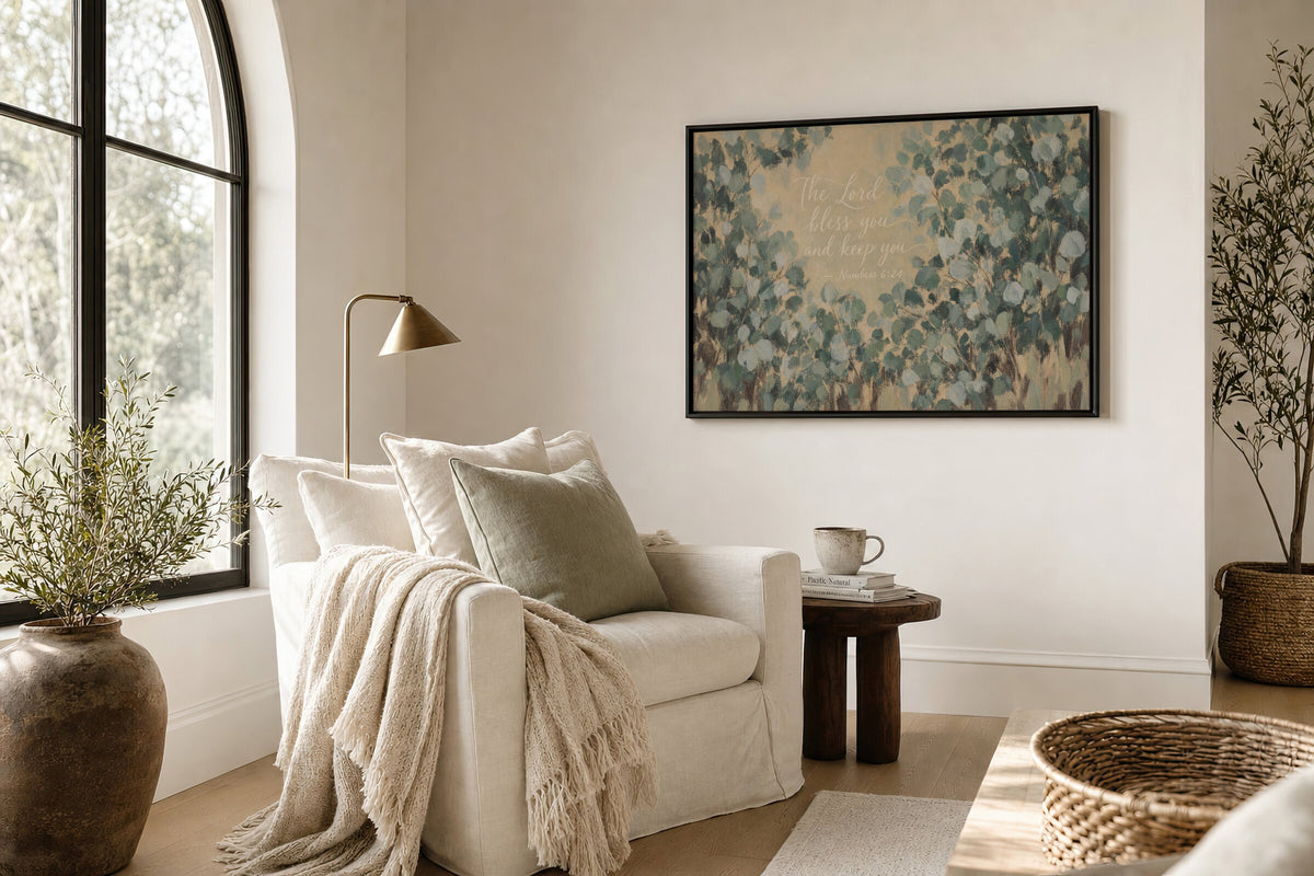 The Lord Bless You Botanical wall art