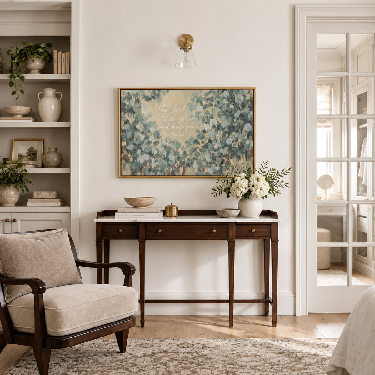 The Lord Bless You Botanical wall art